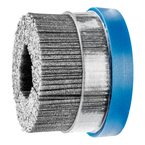 PFERD TOOLS COMPOSITE Tellerbürste DBUR Ø 76x22,2 mm Bohrung SiC-Filament-Ø 1,14 mm Korn 80 stationär