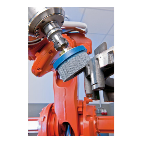 PFERD TOOLS COMPOSITE Tellerbürste DBUR Ø 76x22,2 mm Bohrung SiC-Filament-Ø 1,14 mm Korn 80 stationär