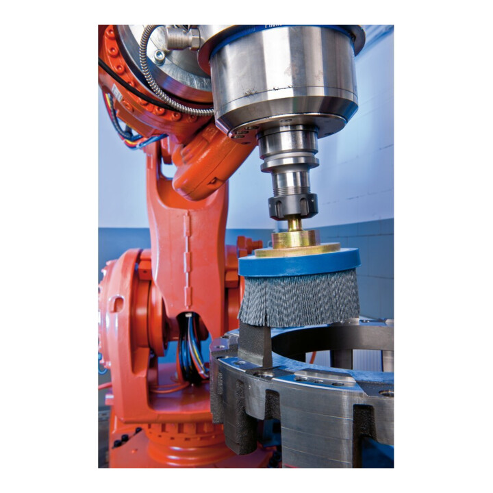 PFERD TOOLS COMPOSITE Tellerbürste DBUR Ø 76x22,2 mm Bohrung SiC-Filament-Ø 0,55 mm Korn 320 stationär