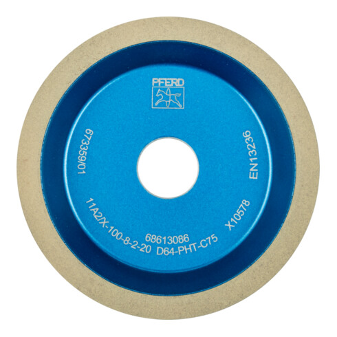PFERD TOOLS Diamant-Schleifscheibe Kunstharz 11A2/60° PHT 125 mm D64 (fein) Trockenschliff