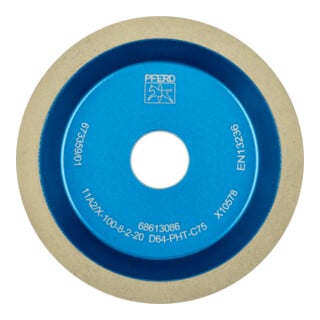PFERD TOOLS Diamant-Schleifscheibe Kunstharz 11A2/60° PHT 125 mm D64 (fein) Trockenschliff