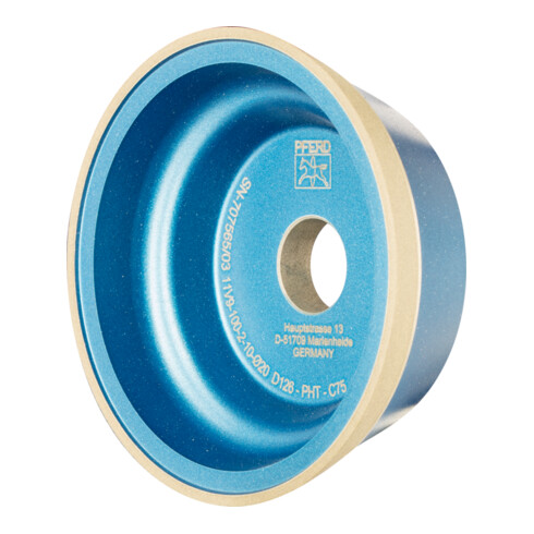 PFERD TOOLS Diamant-Schleifscheibe Kunstharz 11V9 PHT 125 mm D126 (mittel) Trockenschliff