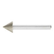 PFERD TOOLS Diamant-Schleifst. Spitzkegel Ø15x60° SchaftØ6 mm D126 (mit.) zum Anfasen/Entgraten/Senken