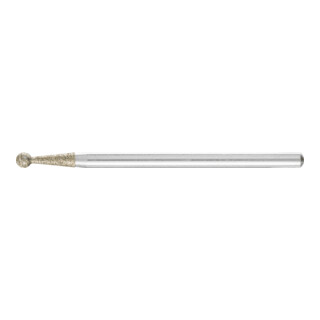PFERD TOOLS Diamant-Schleifstift Kugel Ø3,0mm Schaft-Ø3 mm D181 (grob) zum Entgraten von Profilen