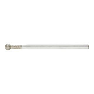PFERD TOOLS Diamant-Schleifstift Kugel Ø4,0mm Schaft-Ø3 mm D181 (grob) zum Entgraten von Profilen