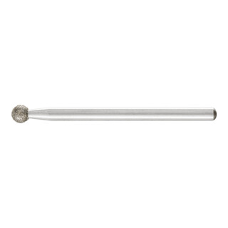 PFERD TOOLS Diamant-Schleifstift Kugel Ø4,0mm Schaft-Ø3 mm D181 (grob) zum Gravieren und Entgraten