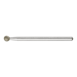 PFERD TOOLS Diamant-Schleifstift Kugel Ø4,0mm Schaft-Ø3 mm D91 (fein) zum Gravieren und Entgraten