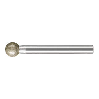 PFERD TOOLS Diamant-Schleifstift Kugel Ø10,0mm Schaft-Ø6 mm D126 (mittel) zum Gravieren und Entgraten