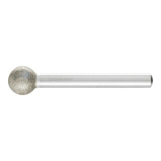 PFERD TOOLS Diamant-Schleifstift Kugel Ø12,0mm Schaft-Ø6 mm D126 (mittel) zum Gravieren und Entgraten