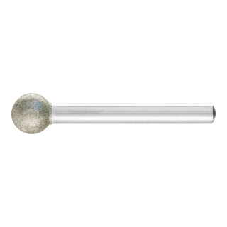 PFERD TOOLS Diamant-Schleifstift Kugel Ø12,0mm Schaft-Ø6 mm D126 (mittel) zum Gravieren und Entgraten