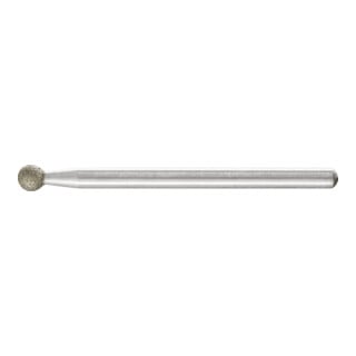 PFERD TOOLS Diamant-Schleifstift Kugel Ø4,0mm Schaft-Ø3 mm D91 (fein) zum Gravieren und Entgraten