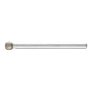 PFERD TOOLS Diamant-Schleifstift Kugel Ø5,0mm Schaft-Ø3 mm D91 (fein) zum Gravieren und Entgraten