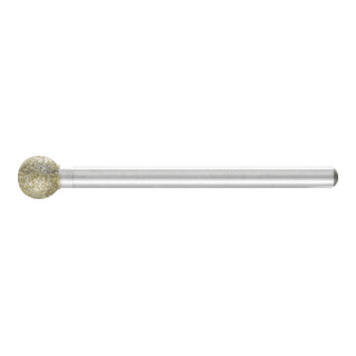 PFERD TOOLS Diamant-Schleifstift Kugel Ø6,0mm Schaft-Ø3 mm D181 (grob) zum Gravieren und Entgraten
