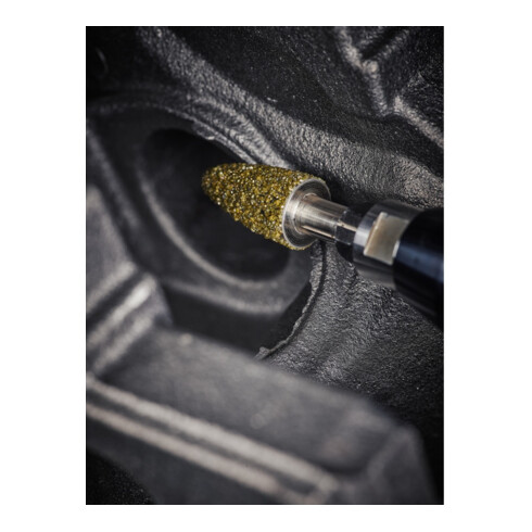 PFERD TOOLS Diamant-Schleifstift Rundbogen Ø16,0mm Schaft-Ø8 mm D852 (sehr grob) zum Schleifen von Grau-und Sphäroguss