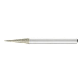 PFERD TOOLS Diamant-Schleifstift Spitzkegel Ø6x12° SchaftØ6 mm D126 (mit.) zum Anfasen/Entgraten/Senken