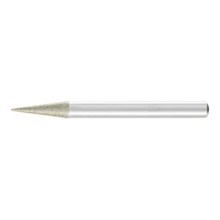 PFERD TOOLS Diamant-Schleifstift Spitzkegel Ø6x15° SchaftØ6 mm D126 (mit.) zum Anfasen/Entgraten/Senken
