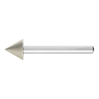 PFERD TOOLS Diamant-Schleifstift Spitzkegel Ø15x60° SchaftØ6 mm D64 (fein) zum Anfasen/Entgraten/Senken