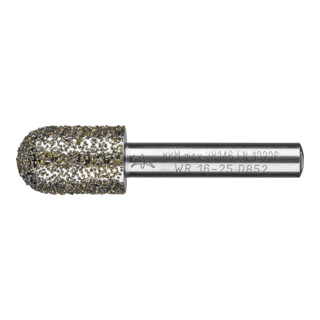PFERD TOOLS Diamant-Schleifstift Walzenrund Ø16,0mm Schaft-Ø8 mm D852 (sehr grob) zum Entgraten