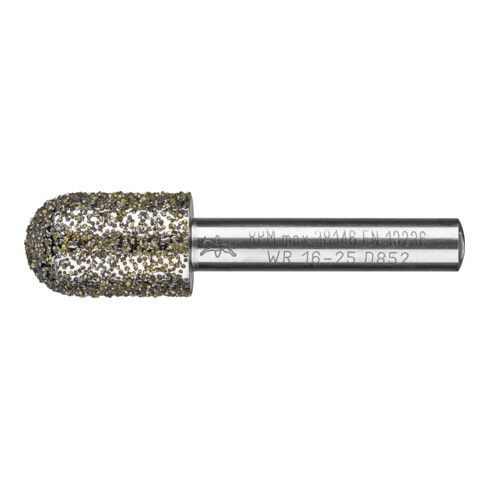PFERD TOOLS Diamant-Schleifstift Walzenrund Ø16,0mm Schaft-Ø8 mm D852 (sehr grob) zum Entgraten