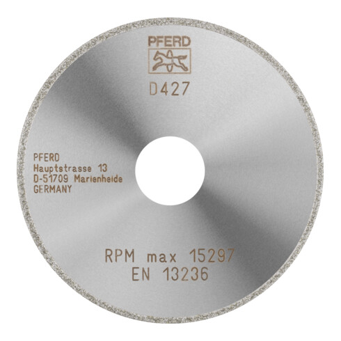 PFERD TOOLS Diamant-Trennscheibe D1A1R 100x2,0x22,23 mm D427 (grob) durchgängiger Belag für GFK/CFK