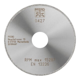 PFERD TOOLS Diamant-Trennscheibe D1A1R 100x2,0x22,23 mm D427 (grob) durchgängiger Belag für GFK/CFK
