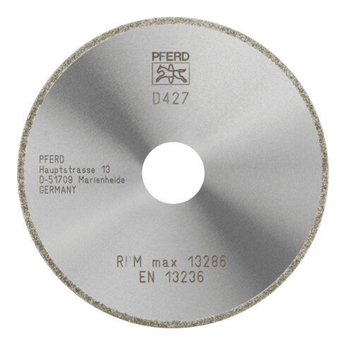 PFERD TOOLS Diamant-Trennscheibe D1A1R 115x2,0x22,23 mm D427 (grob) durchgängiger Belag für GFK/CFK