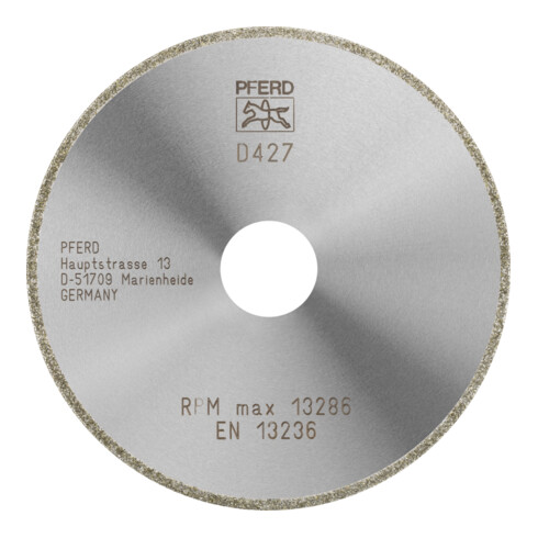PFERD TOOLS Diamant-Trennscheibe D1A1R 115x2,0x22,23 mm D427 (grob) durchgängiger Belag für GFK/CFK