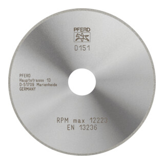 PFERD TOOLS Diamant-Trennscheibe D1A1R 125x1,4x20,0mm D151 (mittel) für Glas/Keramik/Hartmetall