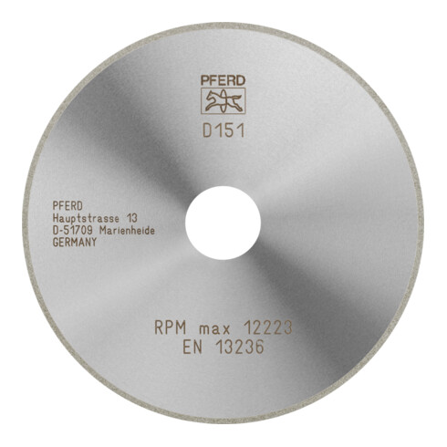PFERD TOOLS Diamant-Trennscheibe D1A1R 125x1,4x20,0mm D151 (mittel) für Glas/Keramik/Hartmetall