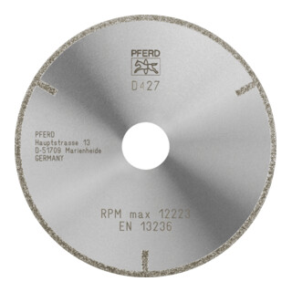 PFERD TOOLS Diamant-Trennscheibe D1A1R 125x2,0x22,23 mm D427 (grob) mit Schutzsegment für GFK/CFK