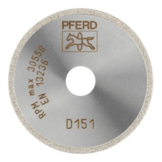 PFERD TOOLS Diamant-Trennscheibe D1A1R 50x1,4x10,0mm D151 (mittel) für Glas/Keramik/Hartmetall