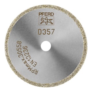 PFERD TOOLS Diamant-Trennscheibe D1A1R 50x2,0x10,0mm D357 (grob) durchgängiger Belag für GFK/CFK