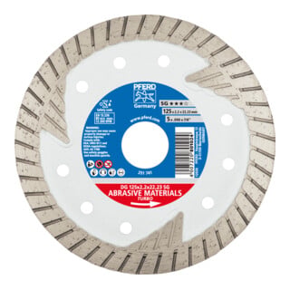 PFERD TOOLS Diamant-Trennscheibe DG 125x2,2x22,23 mm SG z. Trennen v. Stein/Beton,hohe Schnittqualität