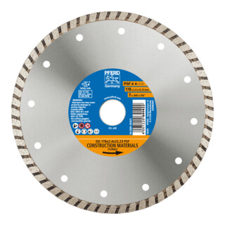 PFERD TOOLS Diamant-Trennscheibe DG 178x2,4x22,23 mm PSF z. Trennen v. Stein/Beton,hohe Schnittqualität