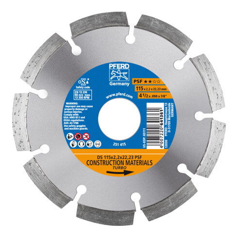PFERD Diamant-Trennscheibe DS PSF