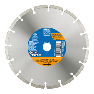 PFERD TOOLS Diamant-Trennscheibe DS 230x2,4x22,23 mm PSF für schnelles Trennen von Stein und Beton