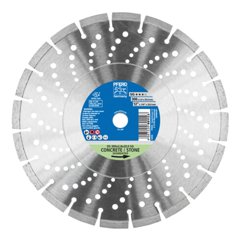 PFERD TOOLS Diamant-Trennscheibe DS 300x2,8x20,0mm SG für schnelles Trennen von Stein und Beton