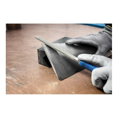 PFERD TOOLS Diamant-Werkstattfeile flachstumpf 125 mm D151 (mittel) für harte Werkstoffe