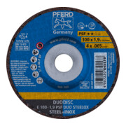 PFERD TOOLS DUODISC Trenn-/Schleif. E 100x1,9x16 mm gekr. Uni.-Linie PSF DUO STEELOX f. Stahl/Edelstahl