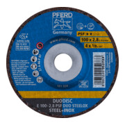 PFERD TOOLS DUODISC Trenn-/Schleif. E 100x2,8x16 mm gekr. Uni.-Linie PSF DUO STEELOX f. Stahl/Edelstahl