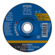 PFERD TOOLS DUODISC Trenn-/Schleif. E 150x3,5x22,23 mm gekr. Uni.-Linie PSF DUO STEELOX f. Stahl/VA