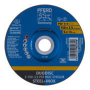 PFERD TOOLS DUODISC Trenn-/Schleif. E 150x3,5x22,23 mm gekr. Uni.-Linie PSF DUO STEELOX f. Stahl/VA