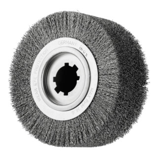 PFERD TOOLS Entgratbürste ungezopft RBU Ø 250x100x50,8 mm Bohrung Edelstahl-Draht-Ø 0,50mm stationär