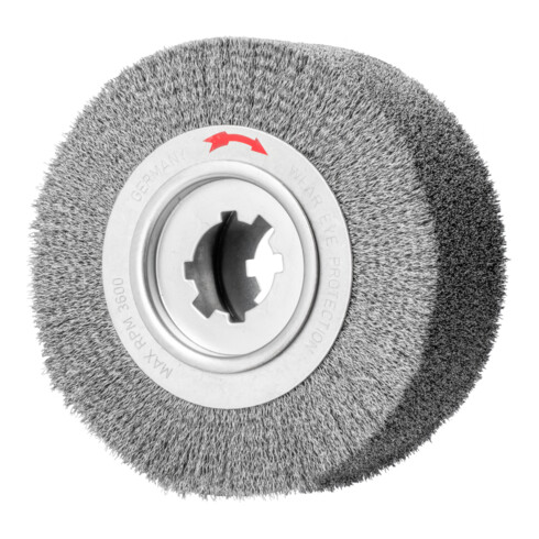 PFERD TOOLS Entgratbürste ungezopft RBU Ø 250x100x50,8 mm Bohrung Stahl-Draht-Ø 0,35 mm stationär