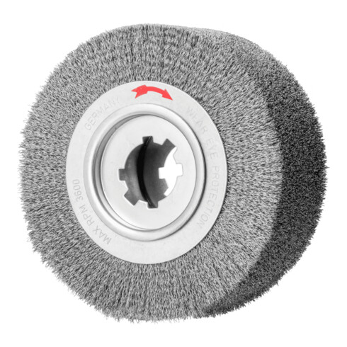 PFERD TOOLS Entgratbürste ungezopft RBU Ø 250x100x50,8 mm Bohrung Stahl-Draht-Ø 0,35 mm stationär