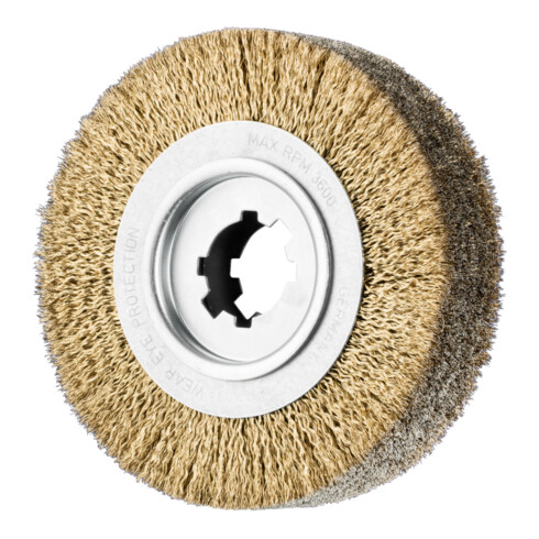 PFERD TOOLS Entgratbürste ungezopft RBU Ø 250x60x50,8 mm Bohrung Stahl-Litzen-Draht-Ø 0,35 mm stationär