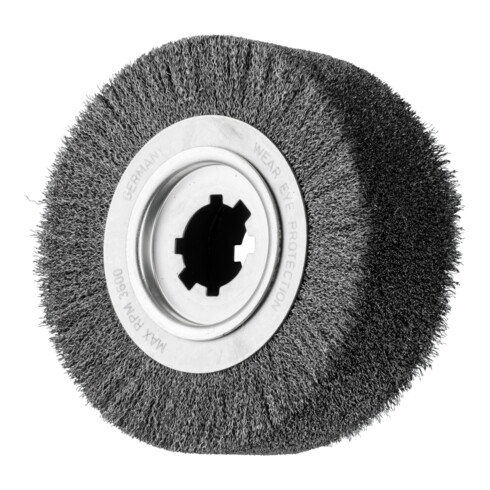 PFERD TOOLS Entgratbürste ungezopft RBU Ø 250x80x50,8 mm Bohrung Stahl-Draht-Ø 0,35 mm stationär
