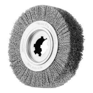 PFERD TOOLS Entgratbürste ungezopft RBU Ø 250x60x50,8 mm Bohrung Edelstahl-Litzen-Draht-Ø 0,35 mm stationär