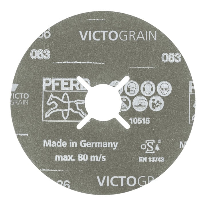PFERD TOOLS Fiberscheibe Ø 115 mm VICTOGRAIN-COOL36 für Edelstahl und Stahl