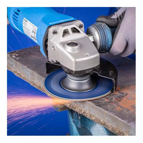 PFERD TOOLS Fiberscheiben-Set 10-tlg. Keramikkorn Ø 125 mm CO-COOL36,60,80 mit HGT-Stützteller Edelstahl